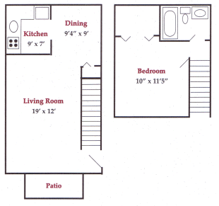 One Bedroom Townhouse