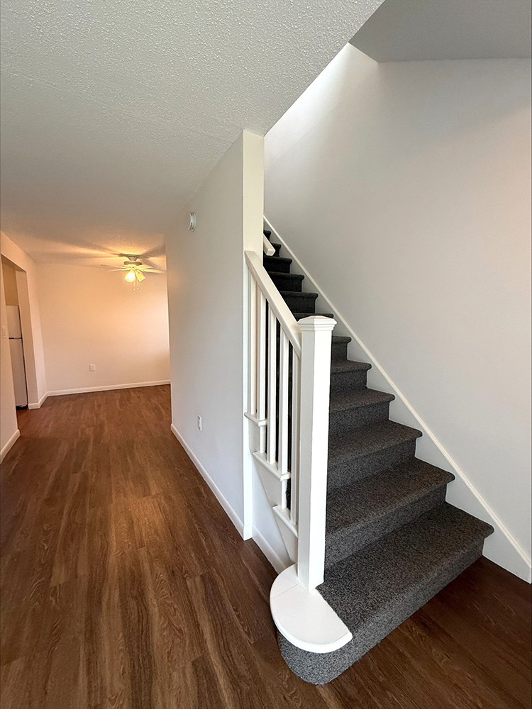 Townhouse Gardens stairs and hallway view